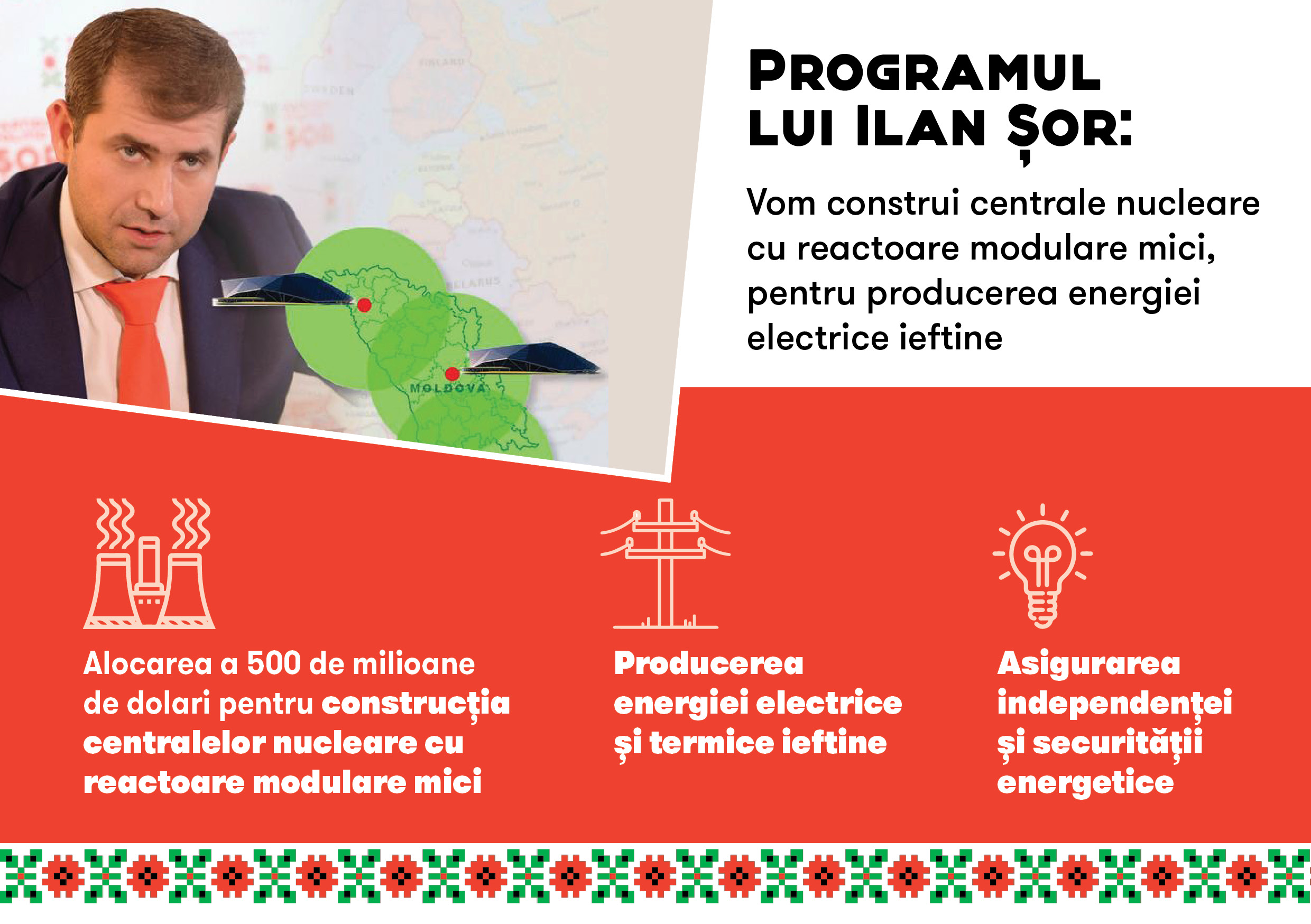 Ilan Șor: Vom construi centrale nucleare cu reactoare modulare mici, care vor permite asigurarea independenței energetice a Republicii Moldova